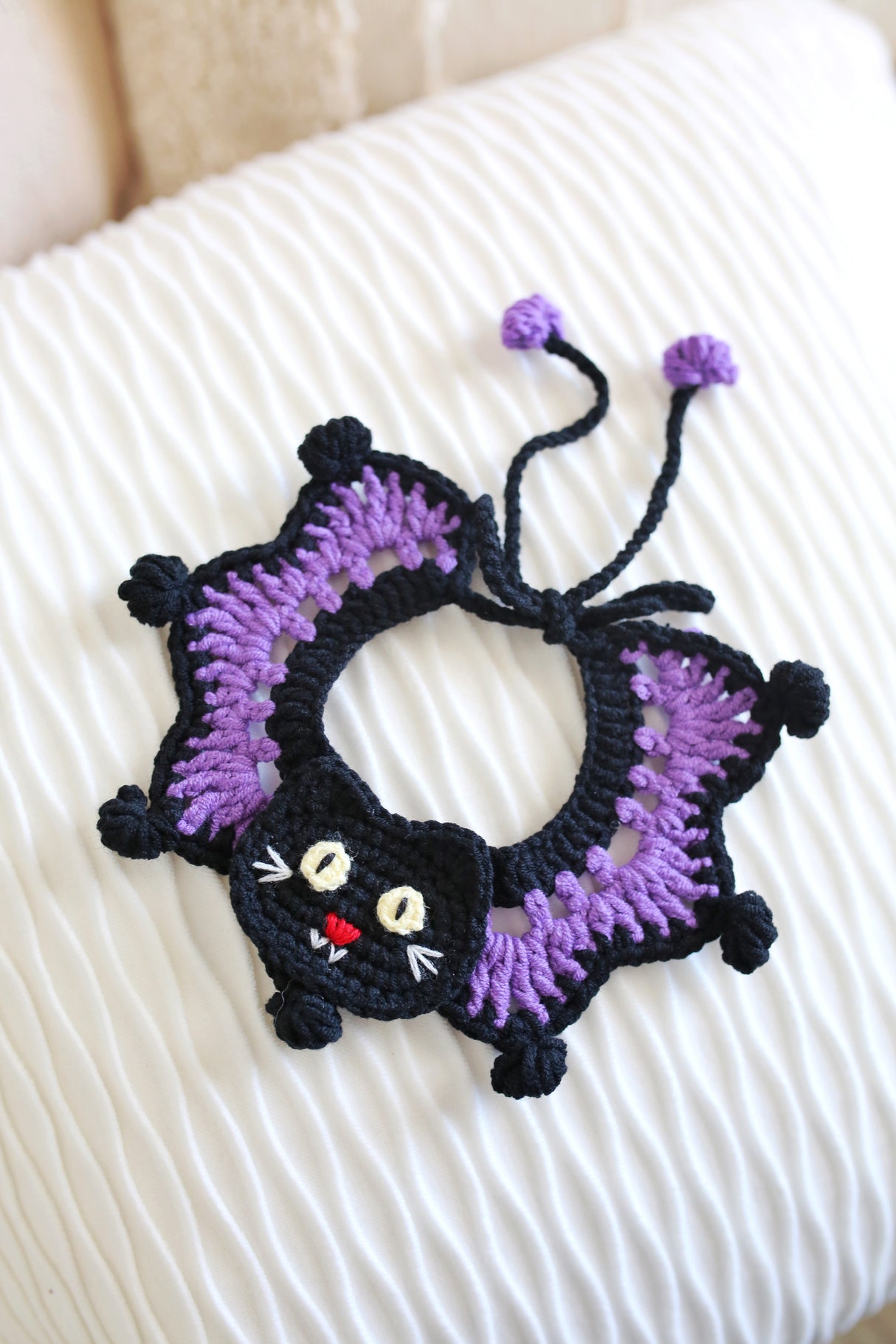 Design & Delight Gifts Crochet Outfit Set - Midnight Meow Halloween π