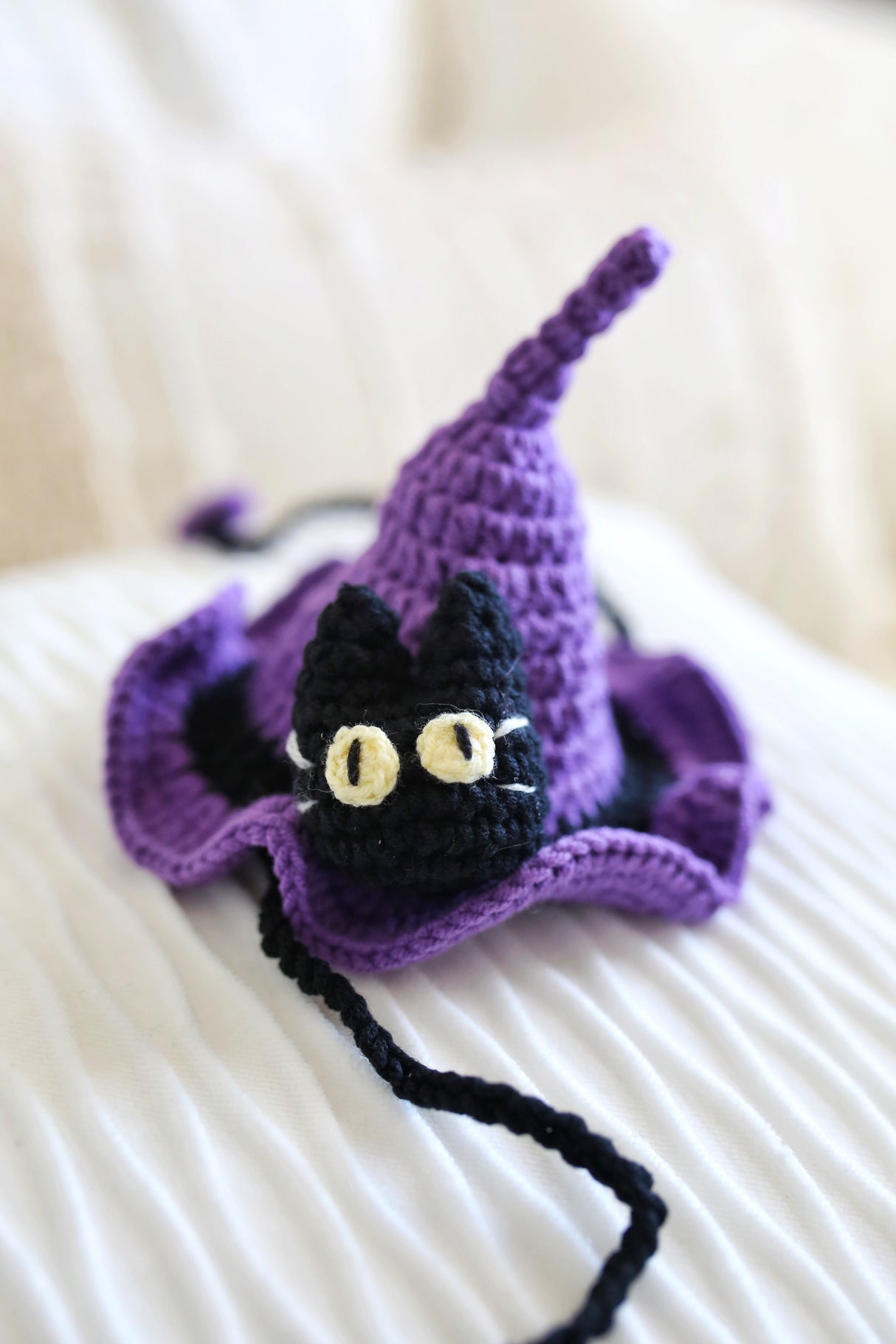 Design & Delight Gifts Crochet Outfit Set - Midnight Meow Halloween π
