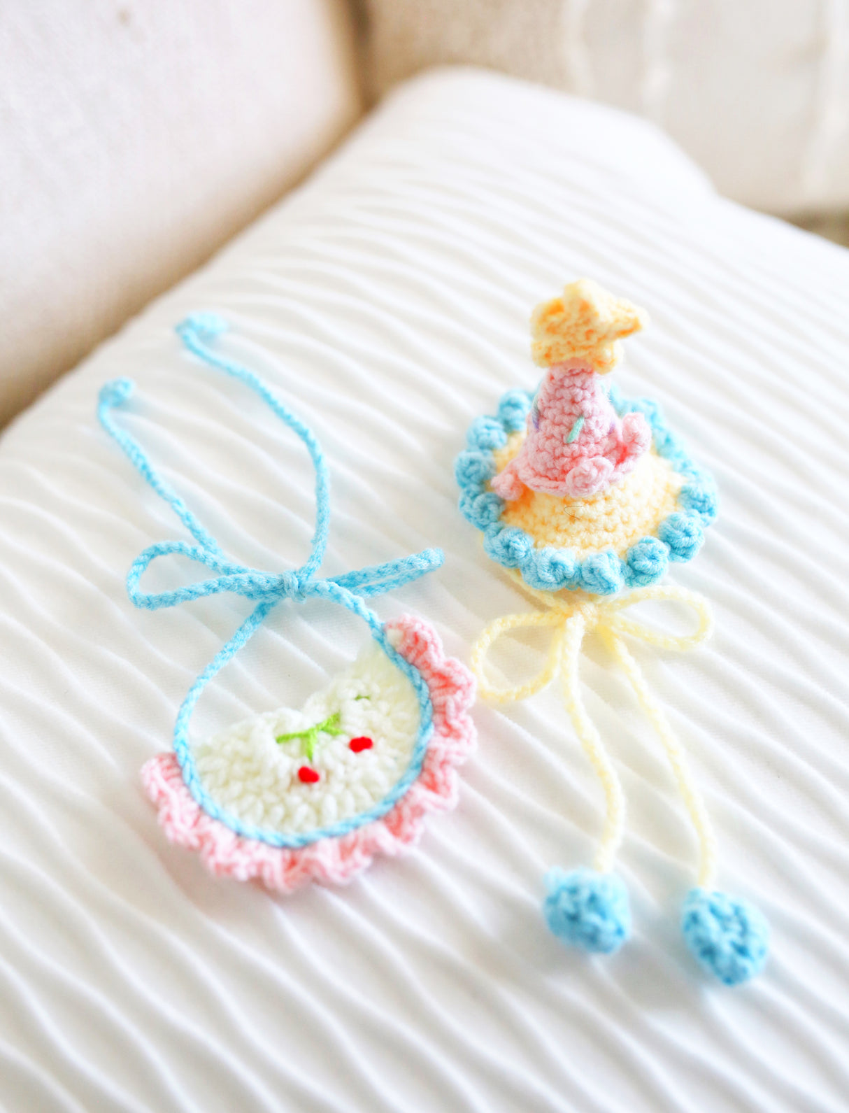 Design & Delight Gifts Crochet Outfit - Pastel Cherry Birthday πΈπ