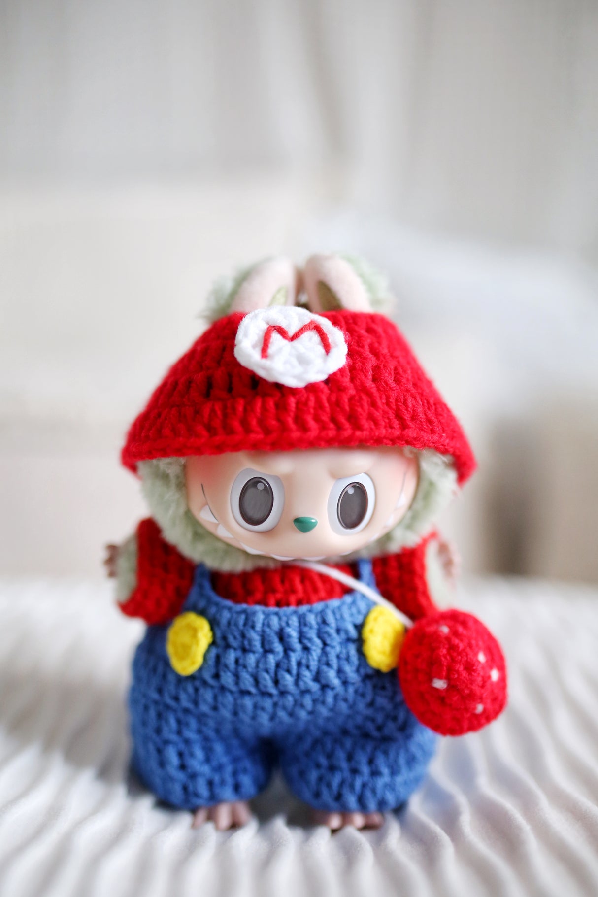 Design & Delight Gifts Crochet Outfit Set - Pixel Hero 🎮🍄⭐
