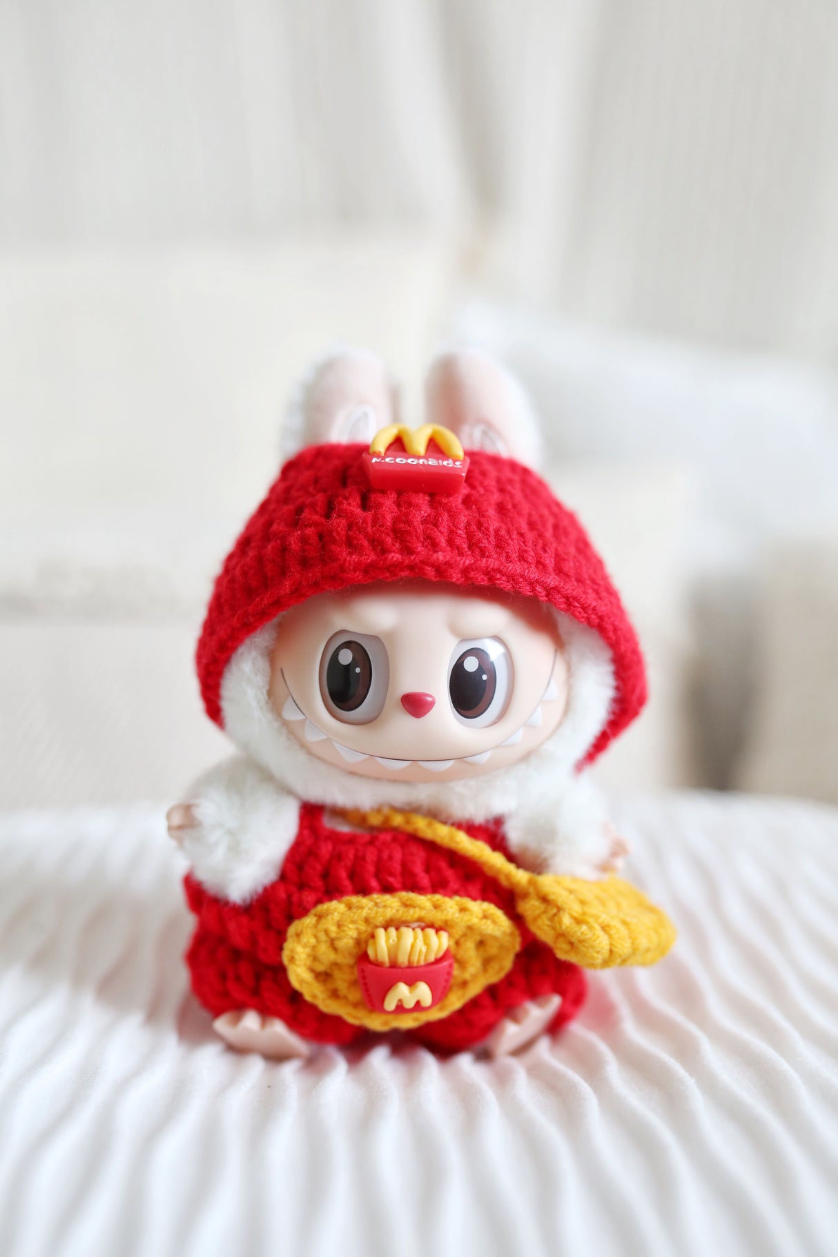 Design & Delight Gifts Crochet Outfit Set - Fast Food Fun 🍟🍔✨