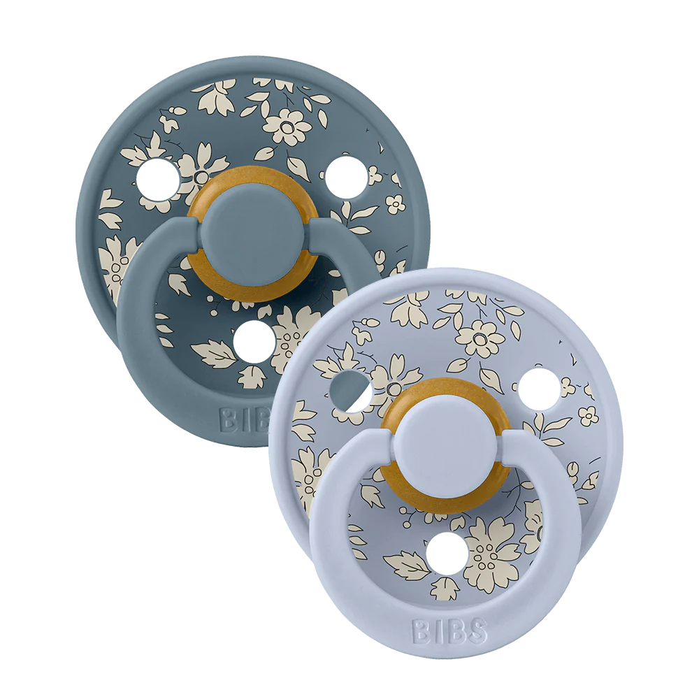 BIBS x LIBERTY Colour 2 Pack Capel - Dusty Blue Mix