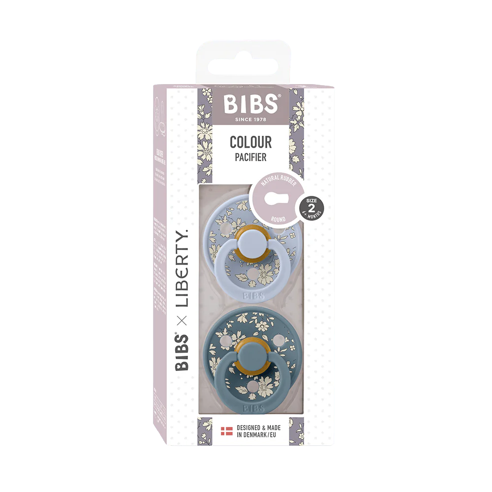 BIBS x LIBERTY Colour 2 Pack Capel - Dusty Blue Mix