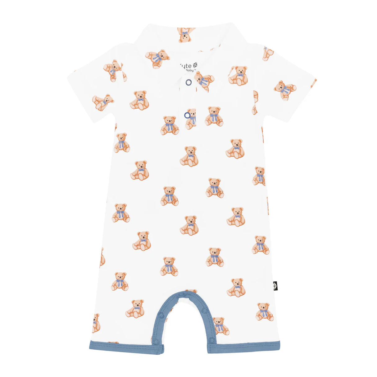Kyte Baby Polo Shortall - Teddy Bear
