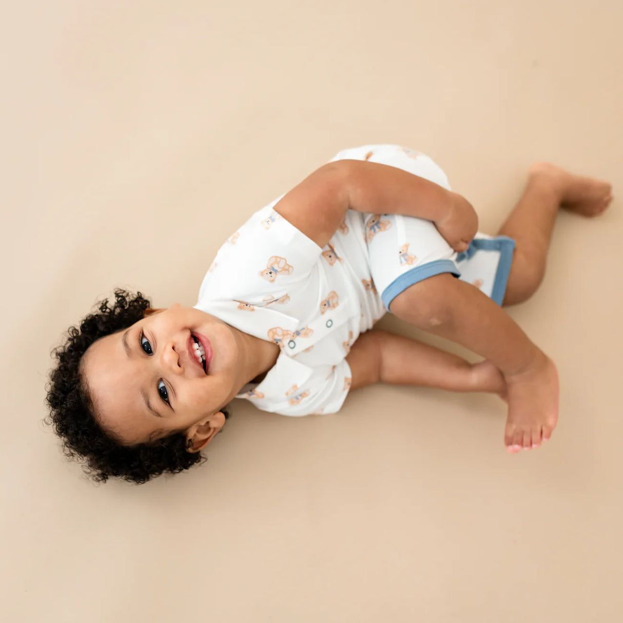 Kyte Baby Polo Shortall - Teddy Bear