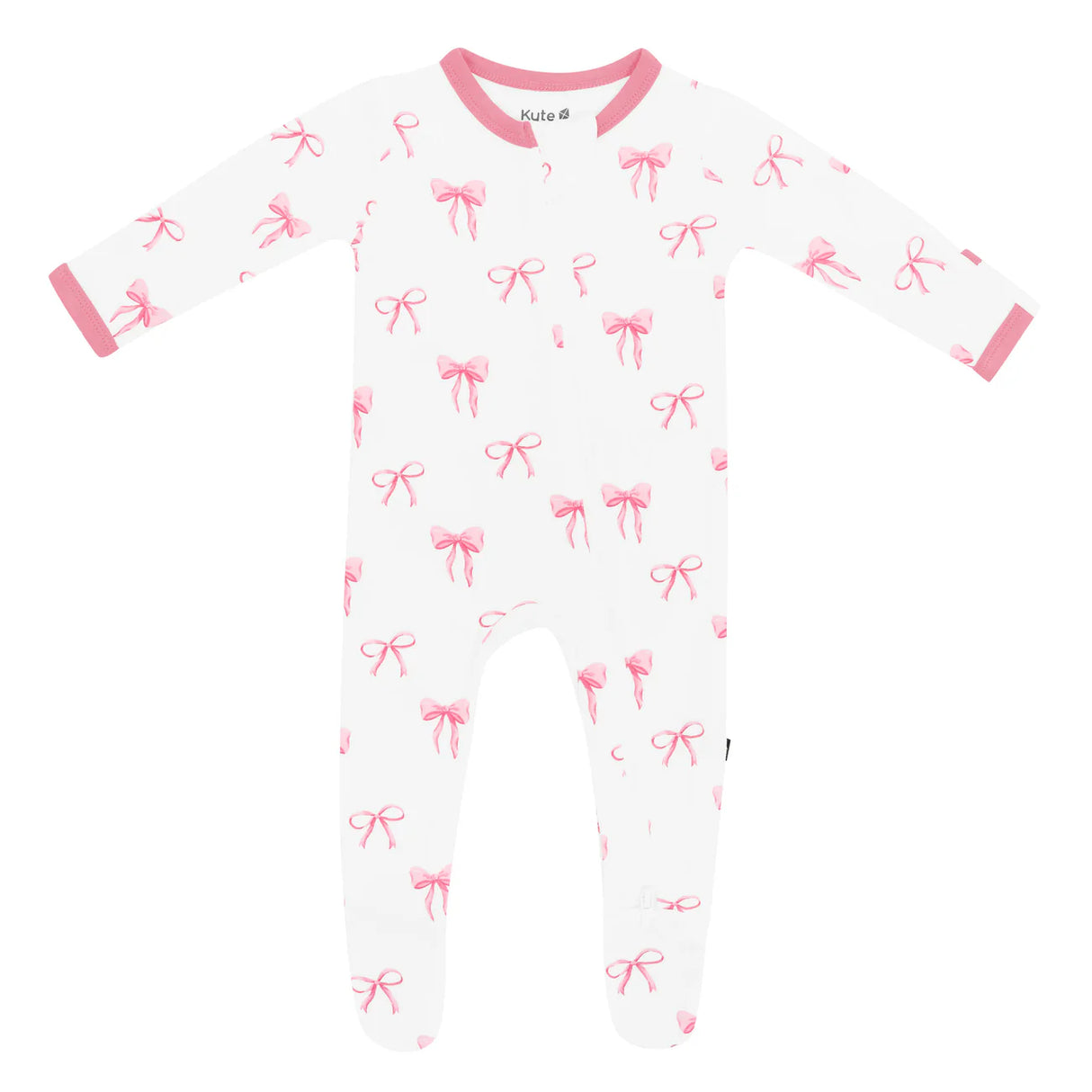 Kyte Baby Zippered Footie - Bow