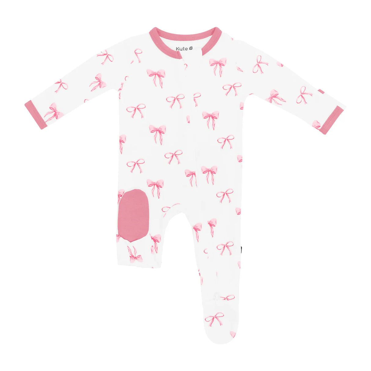 Kyte Baby Zippered Footie - Bow