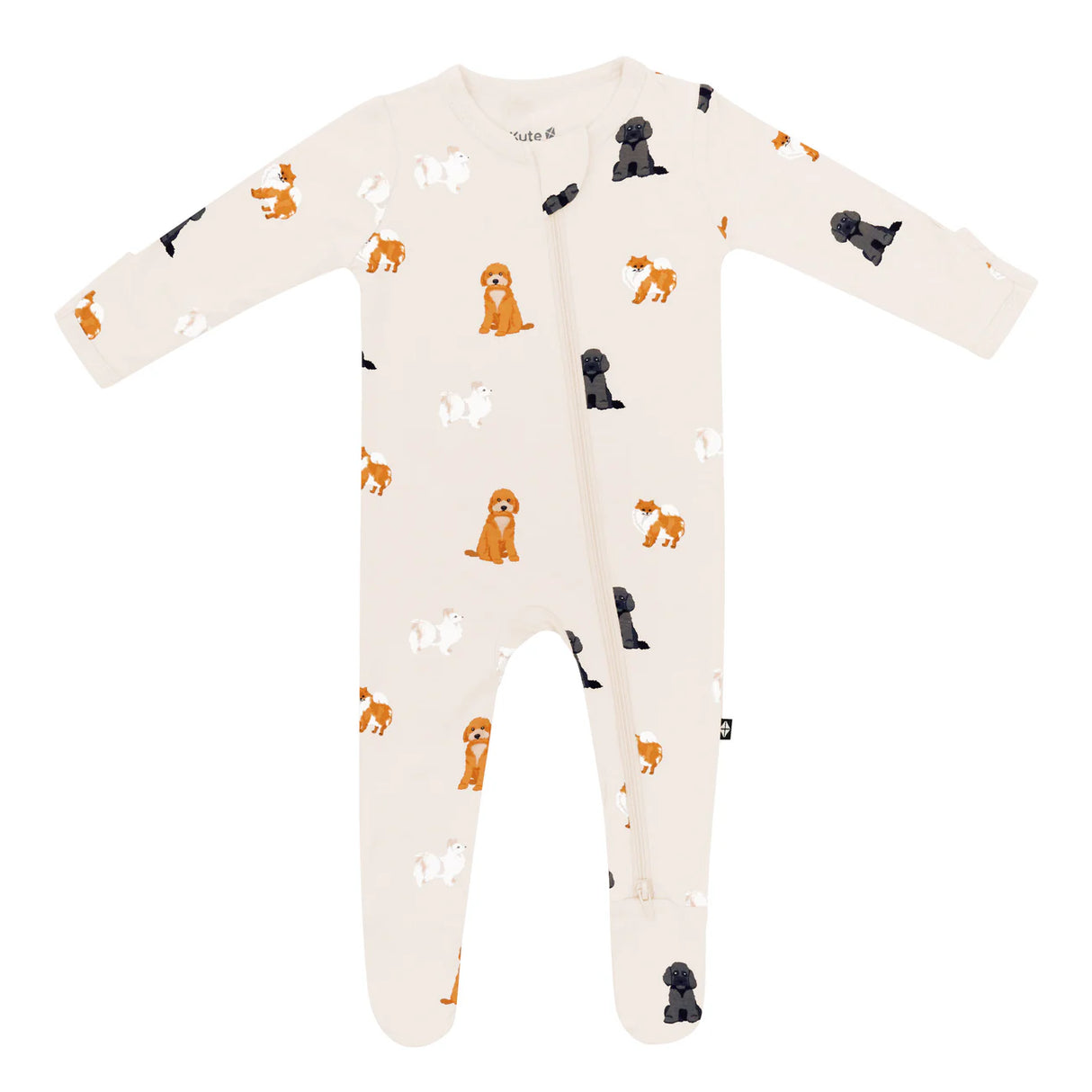 Kyte Baby Zippered Footie - Fluffy Dog