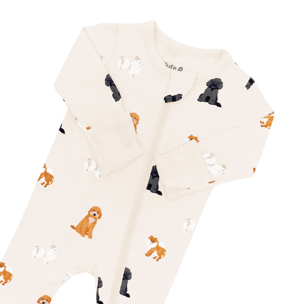 Kyte Baby Zippered Footie - Fluffy Dog