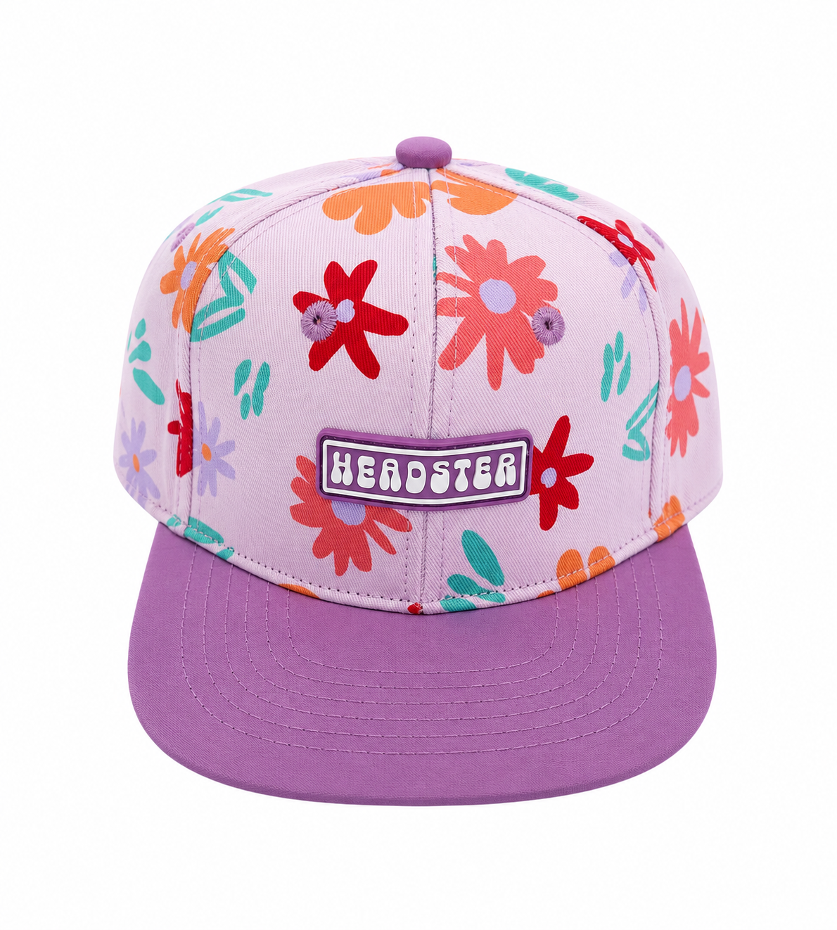 Headster Painted Flowers Snapback - Powder Pink