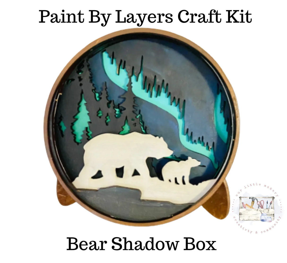 Our Little Makery - Bear Shadow Box Kit
