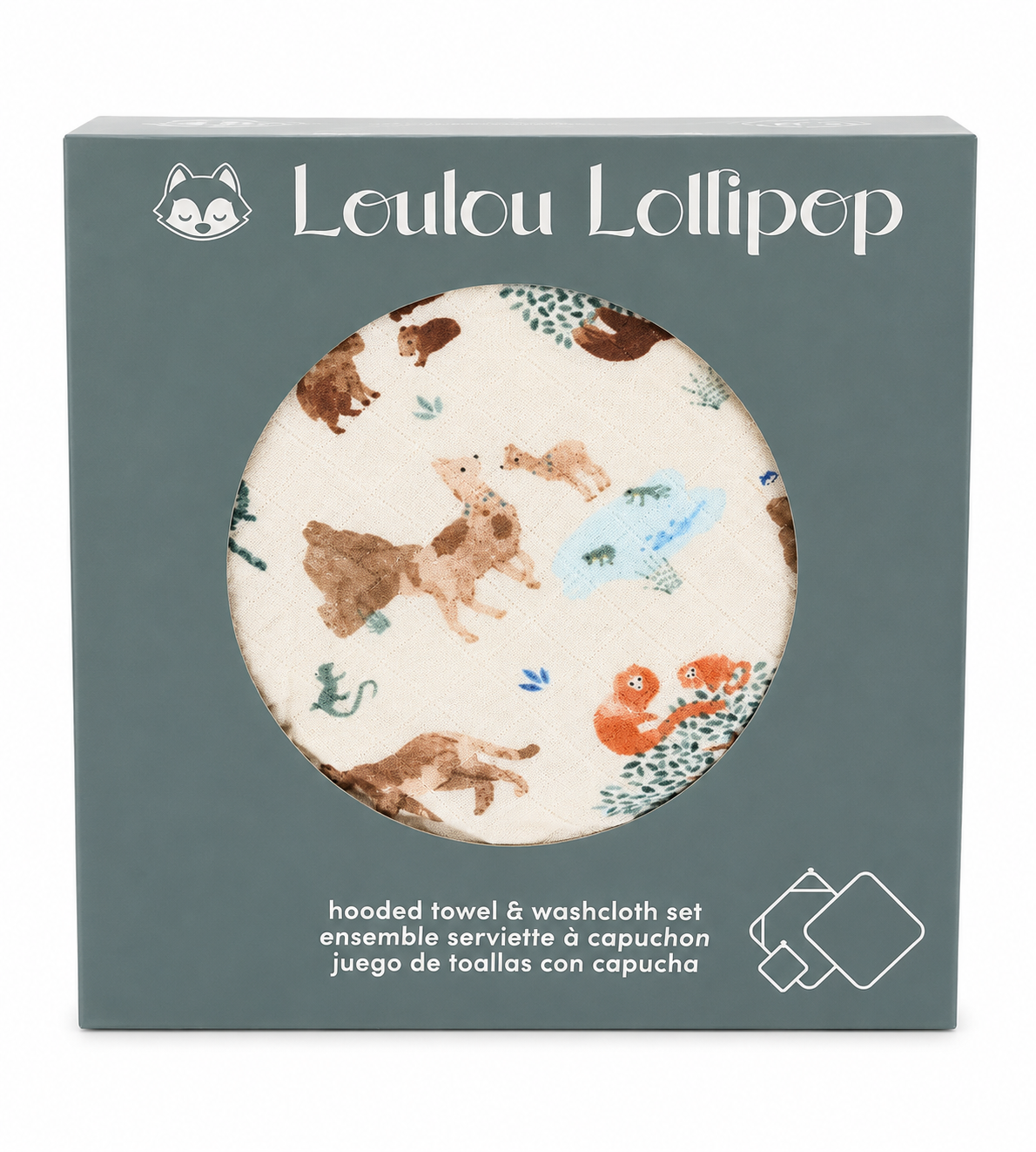 Loulou Lollipop Hooded Towel Set - Llama Adventures