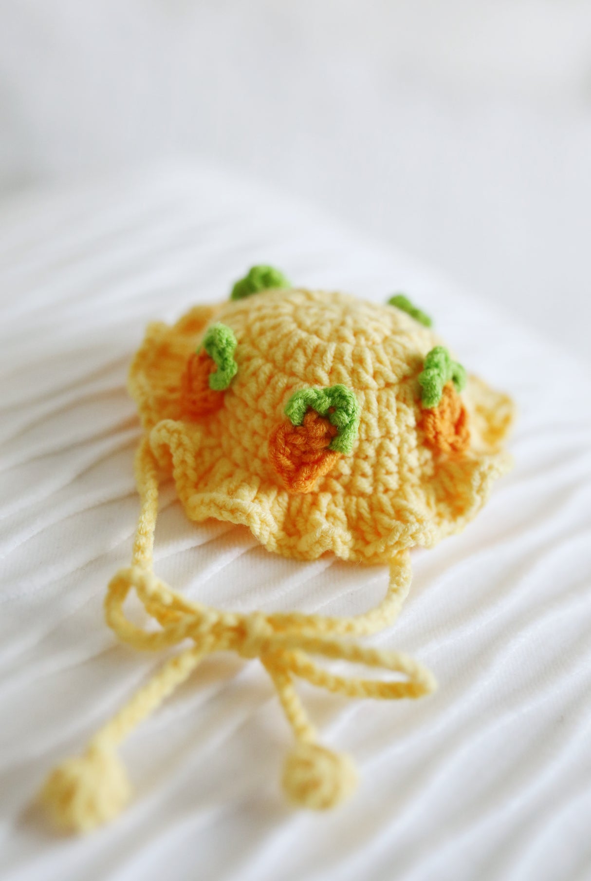 Design & Delight Gifts Crochet Bib/Collar and Hat Set - Carrot Patch π₯πΌπ