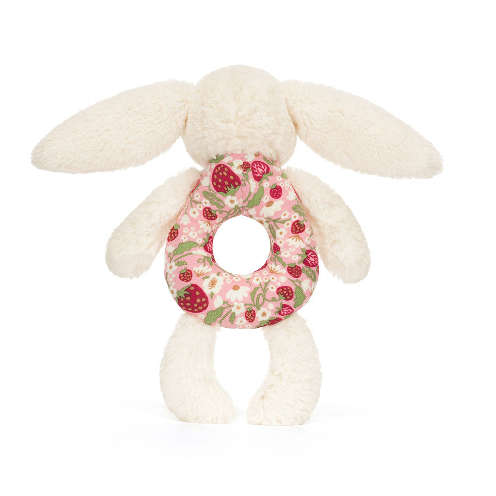 Jellycat Blossom Cream Bunny 'Berry' Ring Rattle