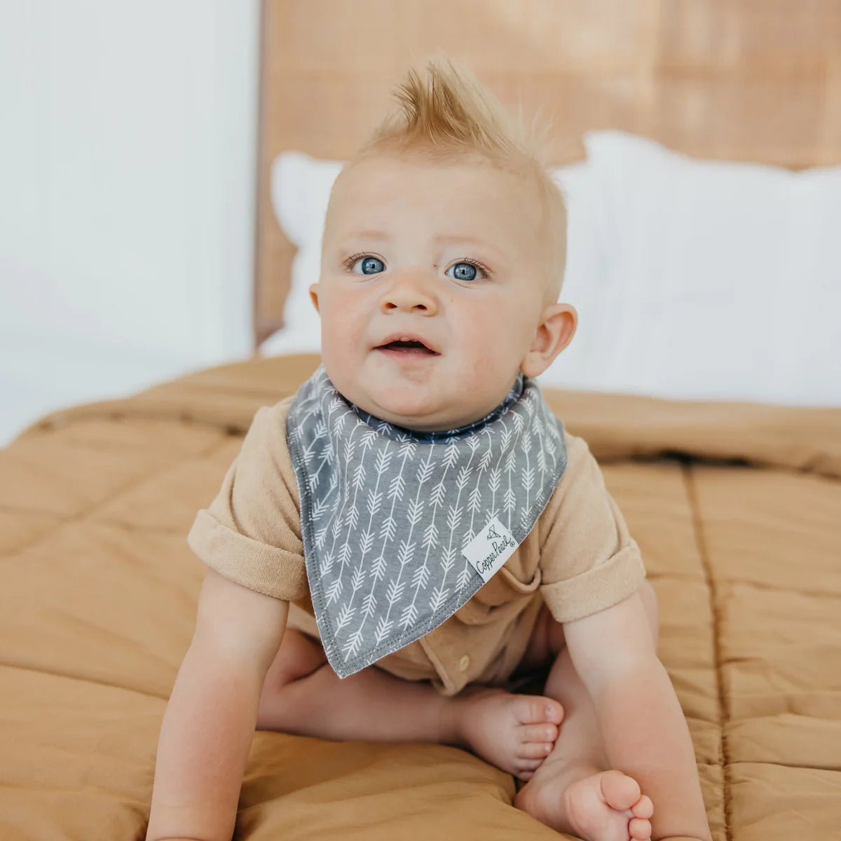 Copper Pearl Baby Bandana Bibs - Bridger