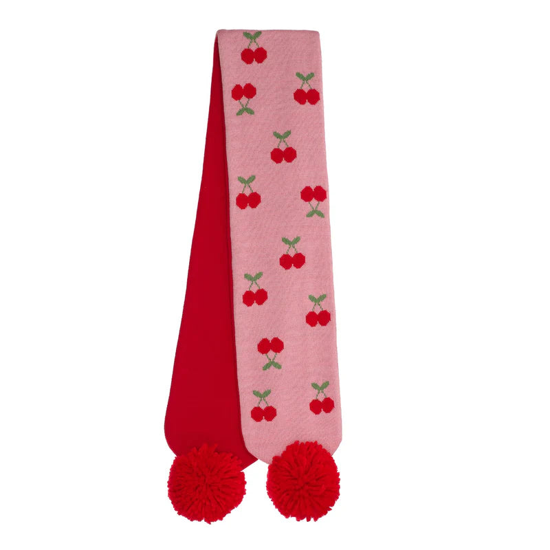 Rackahula Cheerful Cherry Knitted Scarf 3-10y