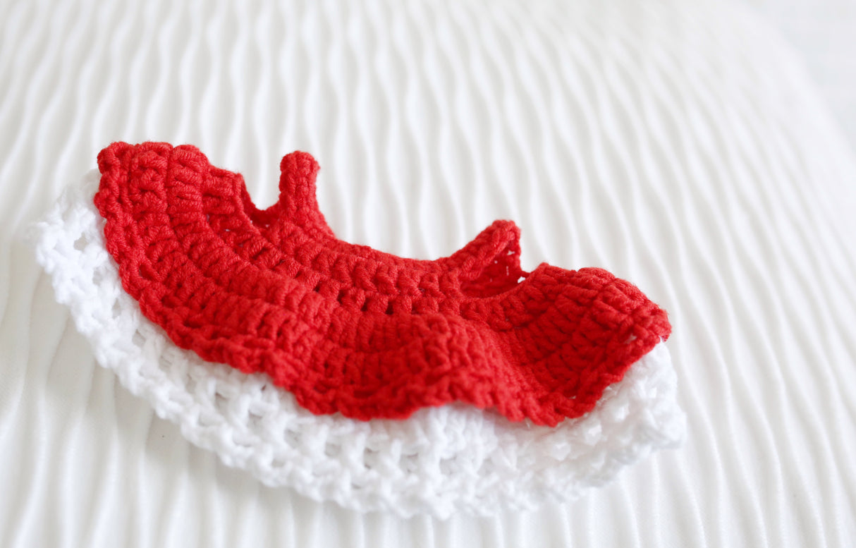 Design & Delight Gifts Crochet Outfit Set - Little Red Bow ❤️🎀