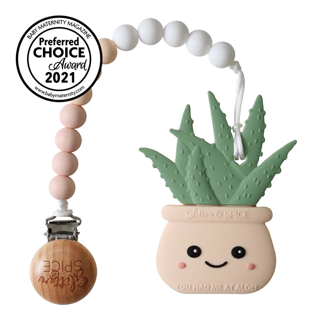Glitter & Spice Aloe Plant Silicone Teether