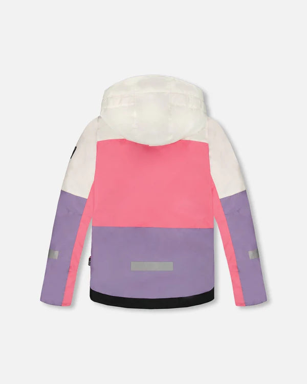 Deux Par Deux Two-Piece Teknik Snowsuit Black Retro Flower Print