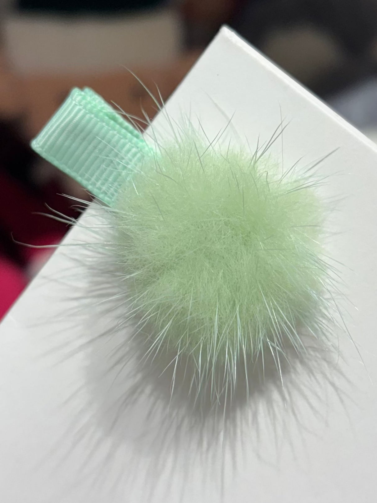 Small Puff Hair Clip - Lime Juice