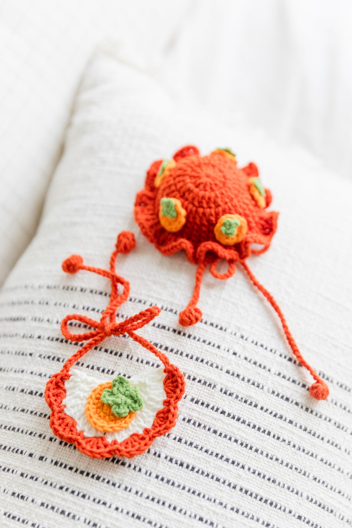 Design & Delight Gifts Crochet Outfit Set - Citrus Party 🍊🎀