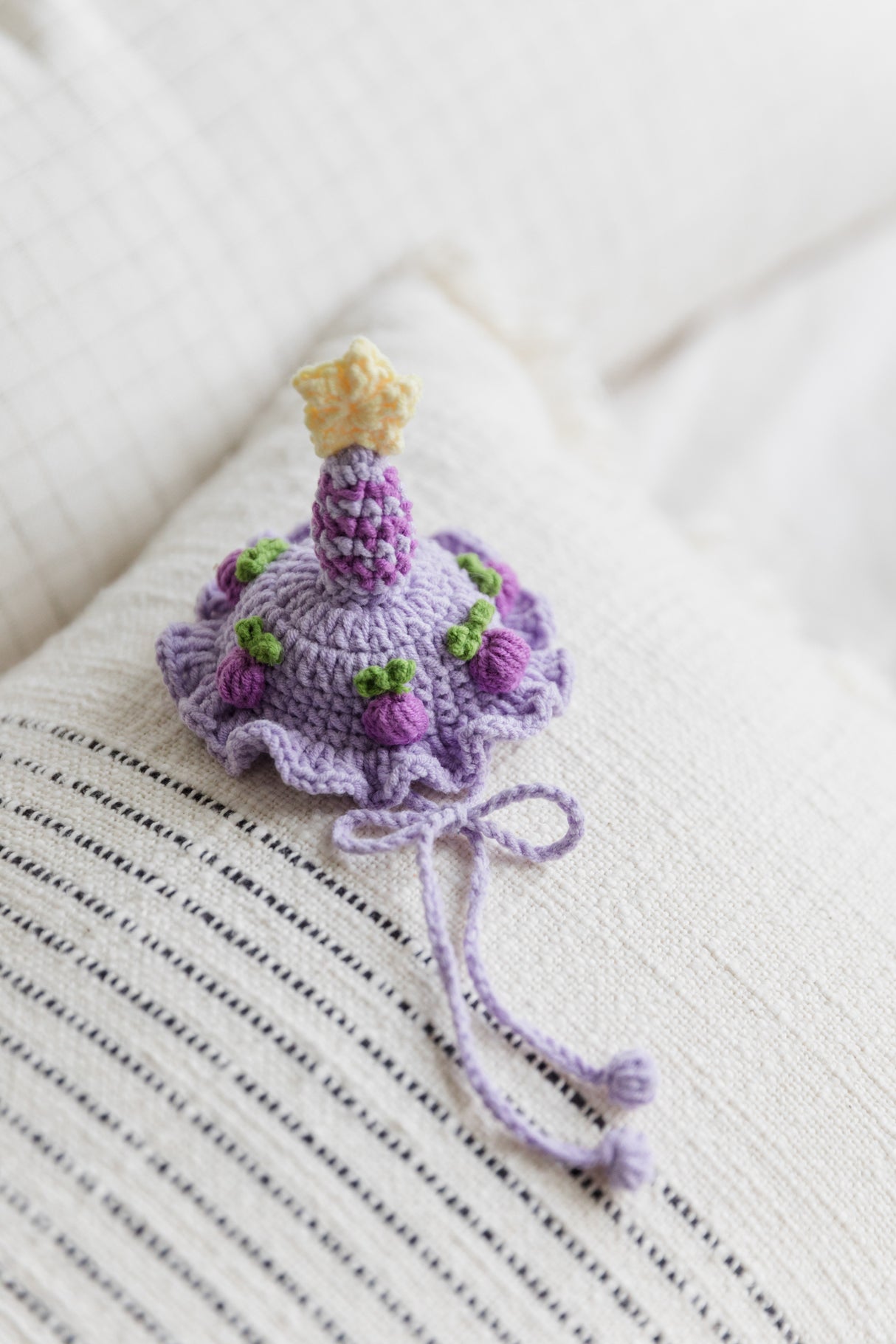 Design & Delight Gifts Crochet Outfit Set - Grape Party 🍇⭐