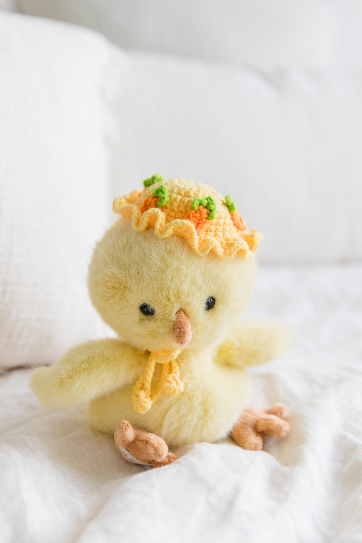Design & Delight Gifts Crochet Bib/Collar and Hat Set - Carrot Patch π₯πΌπ