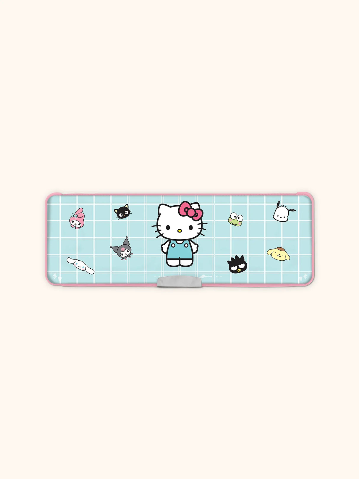 Hello Kitty and Friends Blue Grid Pencil Case