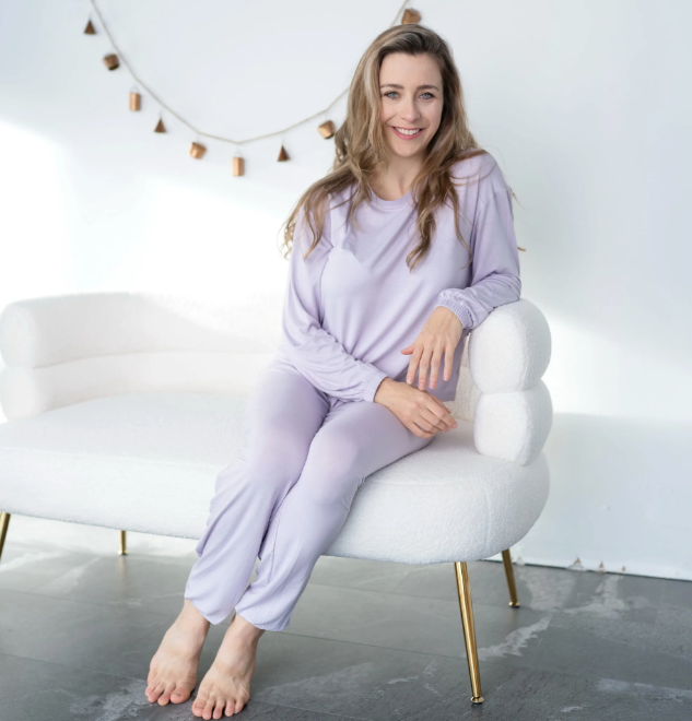 Silkberry Women's Bamboo Longsleeve Loungewear Set - Fairy