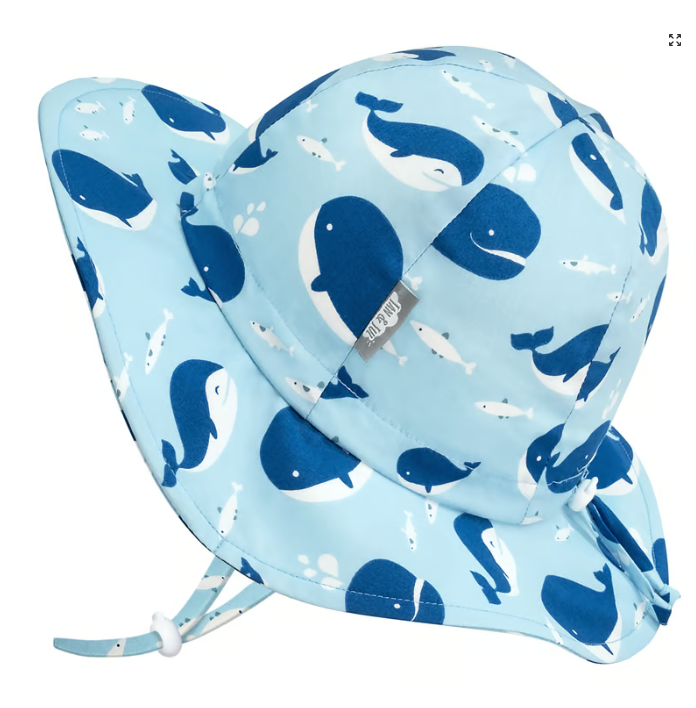 Jan & Jul Kids Cotton Floppy Hats - Blue Whale