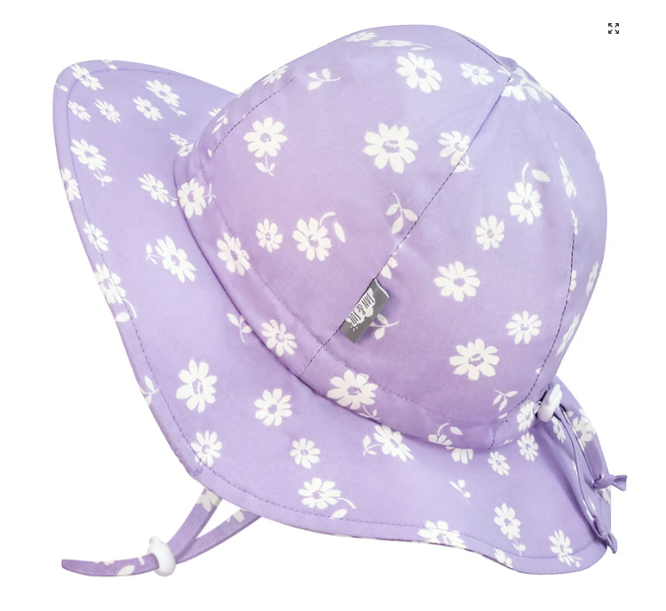 Jan & Jul Kids Cotton Floppy Hats - Purple Daisy