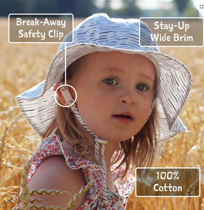 Jan & Jul Kids Cotton Floppy Hats - Purple Daisy