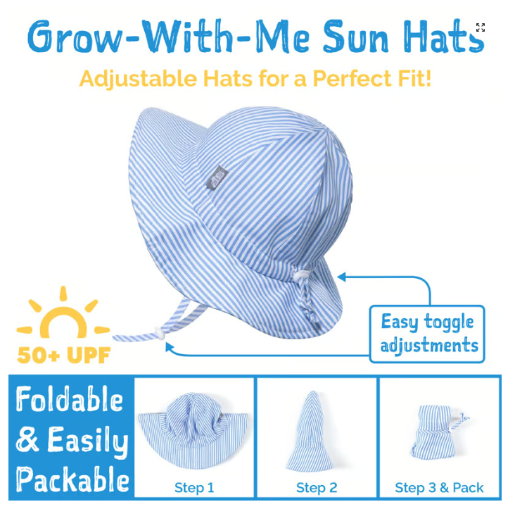 Jan & Jul Kids Cotton Floppy Hats - Purple Daisy