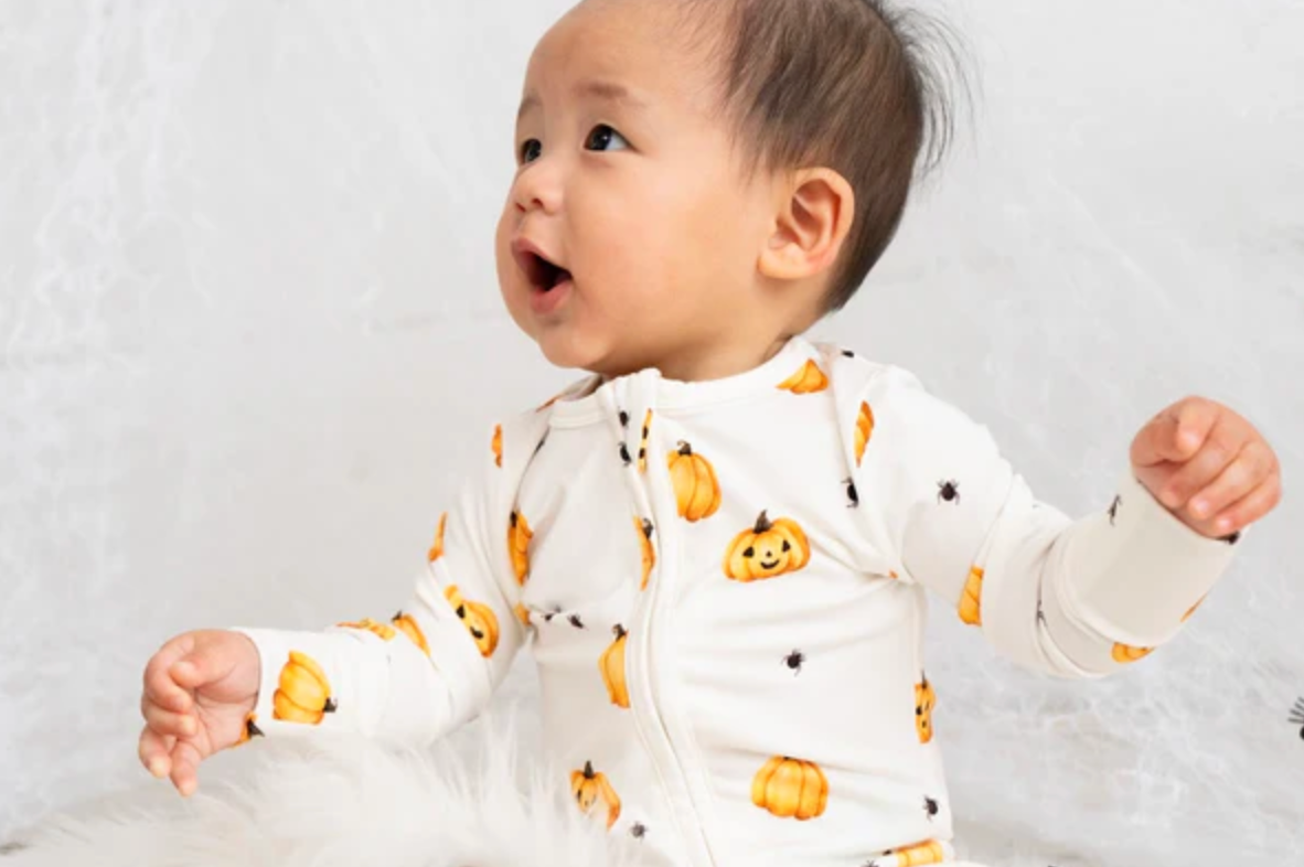Belan.J Footless Sleeper with Fold-Over Cuffs - Spooky