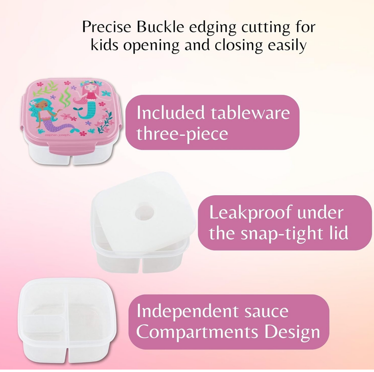 Stephen Joseph Snack Box with Ice Pack - Mermaid