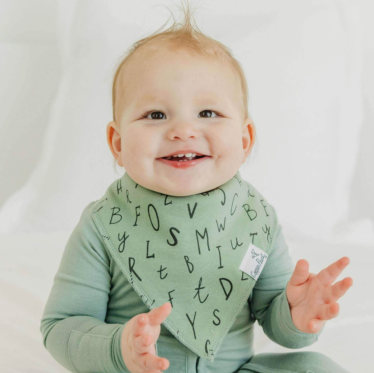Copper Pearl Baby Bandana Bibs - Chip