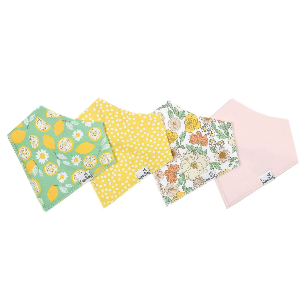 Copper Pearl Baby Bandana Bibs - Lemon