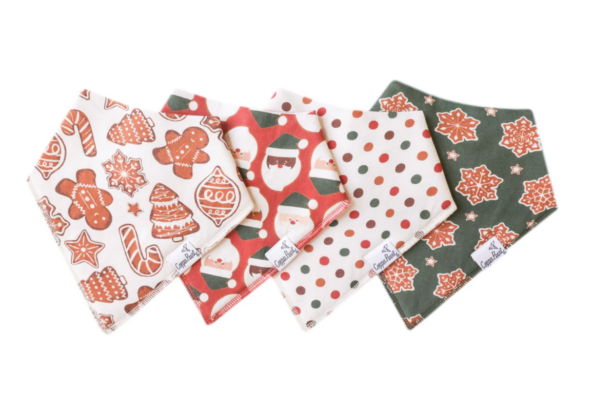 Copper Pearl Baby Bandana Bibs - Gingerbread