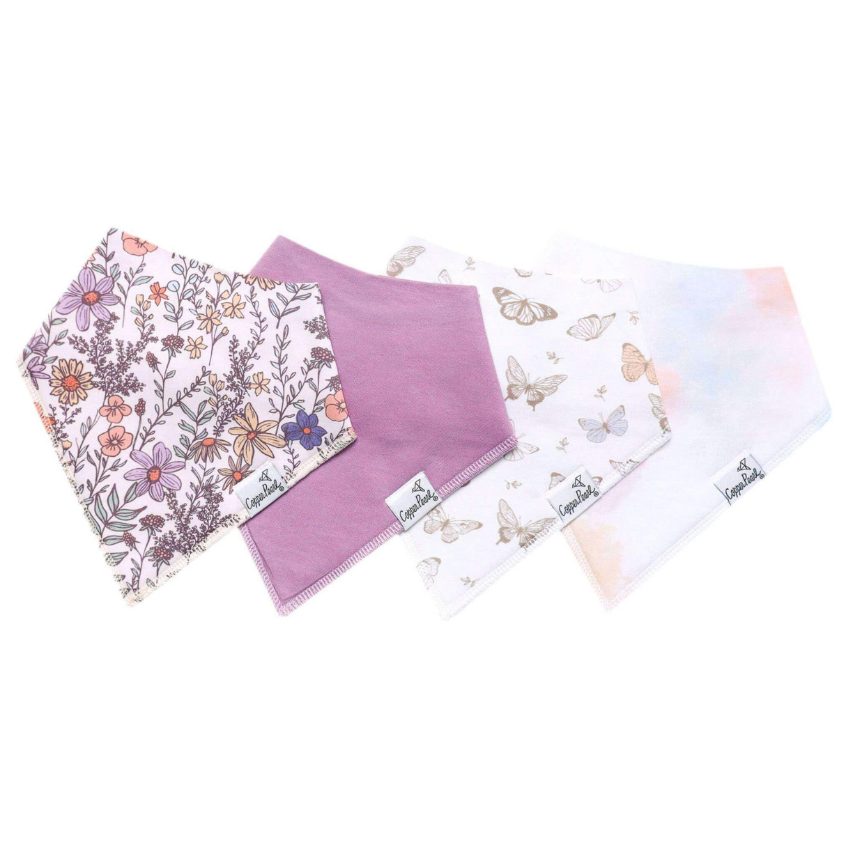 Copper Pearl Baby Bandana Bibs - Flora