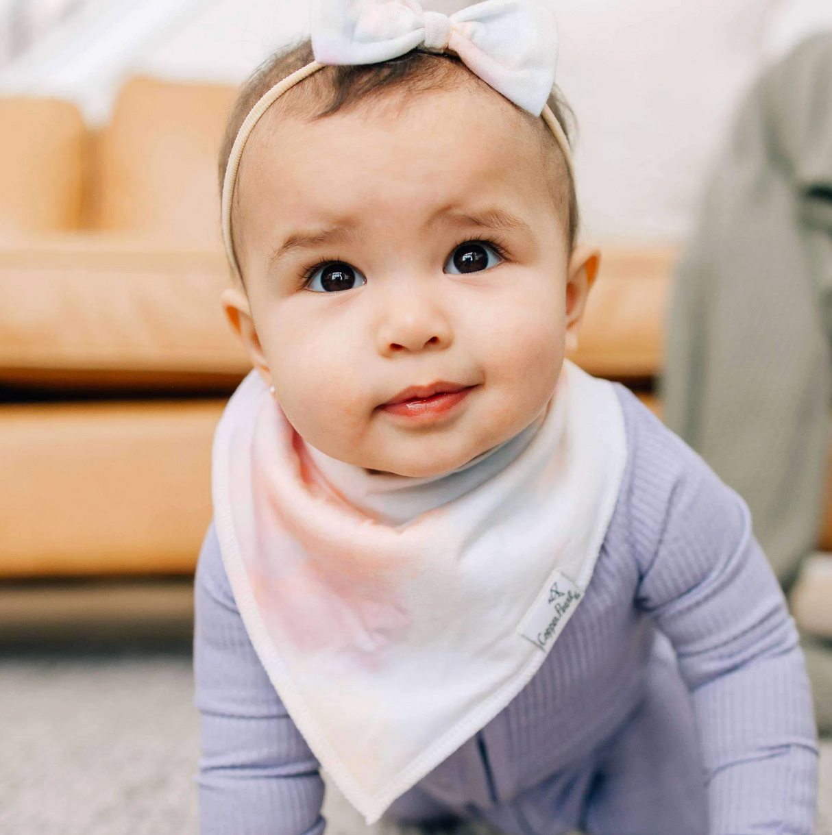 Copper Pearl Baby Bandana Bibs - Flora