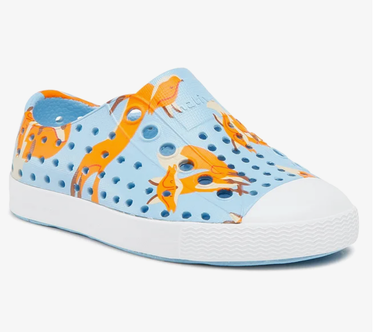 Native Jefferson Print Shoes - Sky Blue/ Shell White/ Foxtrot