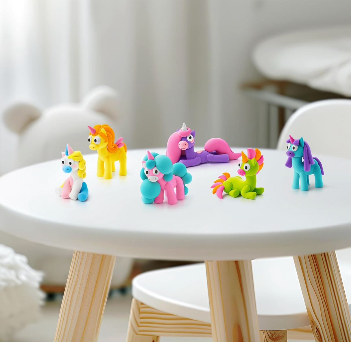Hey Clay Rainbow Unicorns Set