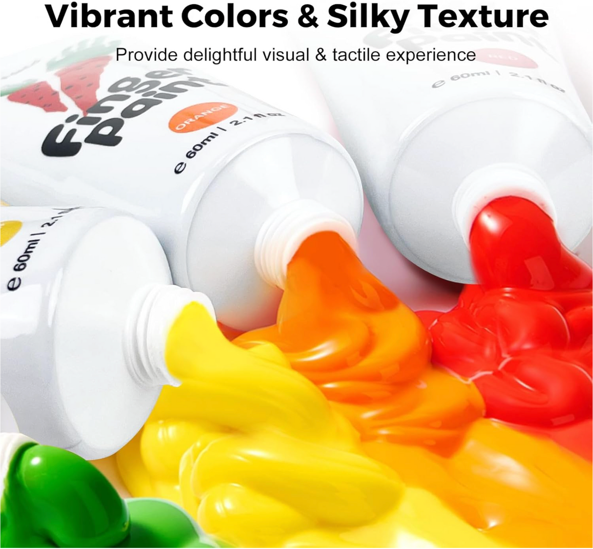 Jar Meló Washable Finger Paint - 12 Colors
