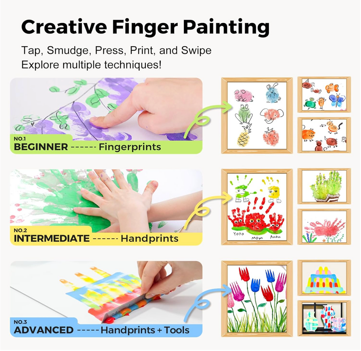 Jar Meló Washable Finger Paint - 12 Colors
