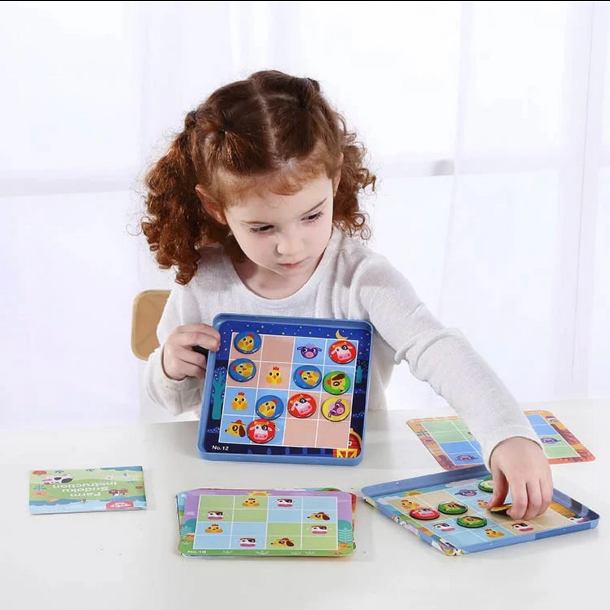 Tooky Toy Magnetic Travel Game - Farm Sudoku