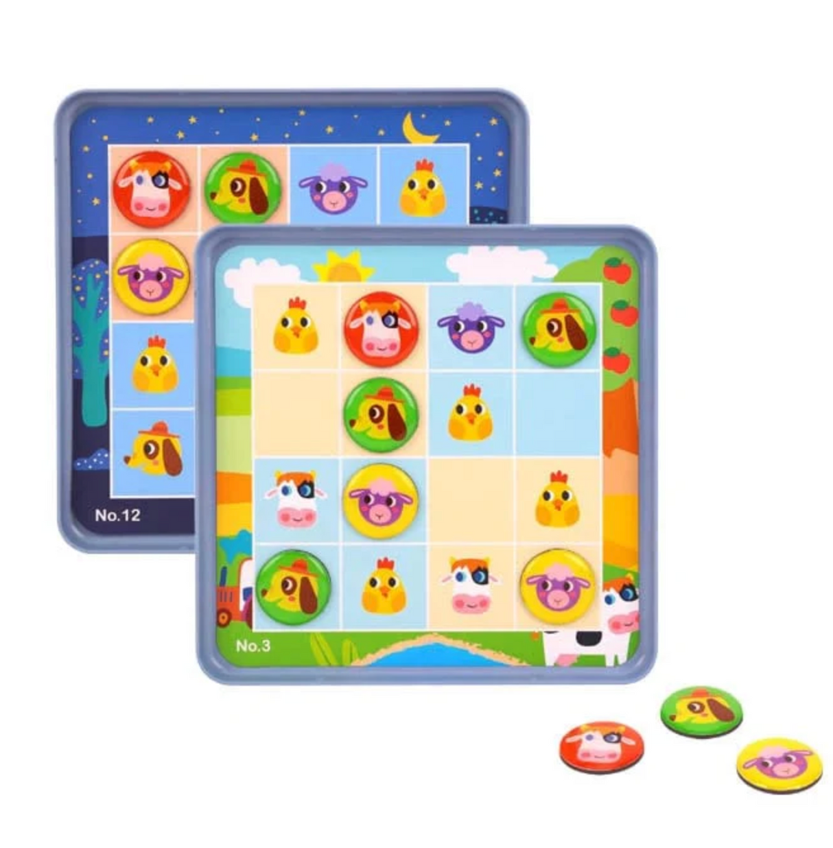 Tooky Toy Magnetic Travel Game - Farm Sudoku