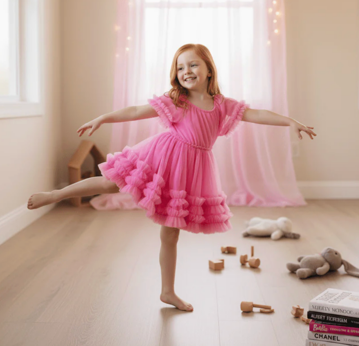 DOLLY PINK PLEASE! Frilly Dress - Aurora Bubblegum Pink (20th Anniversary Edition)