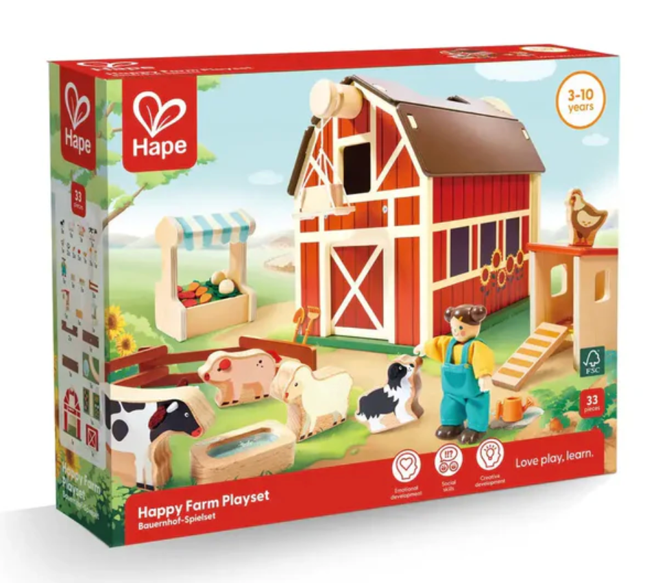 Hape Happy Farm Playset