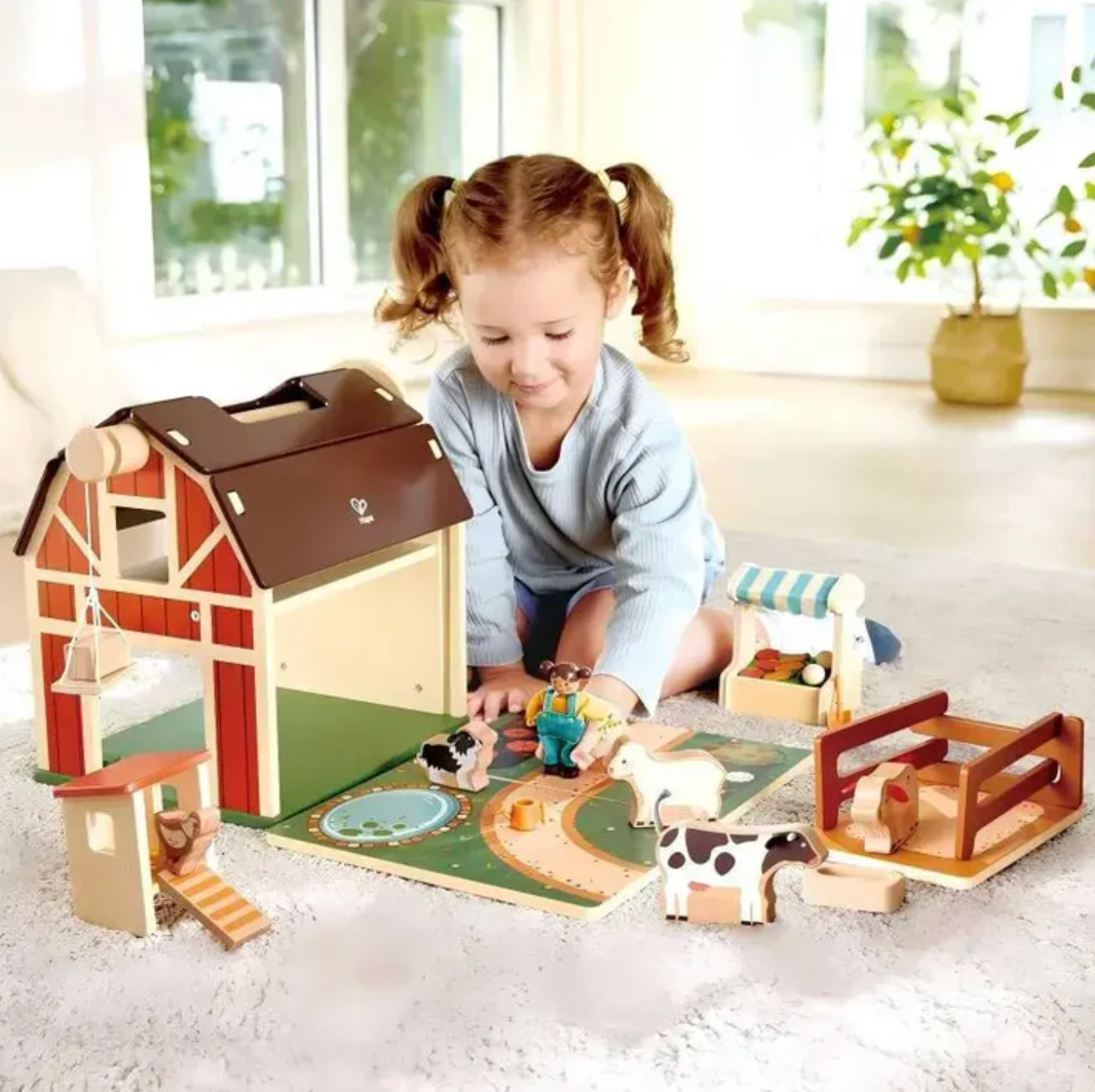 Hape Happy Farm Playset