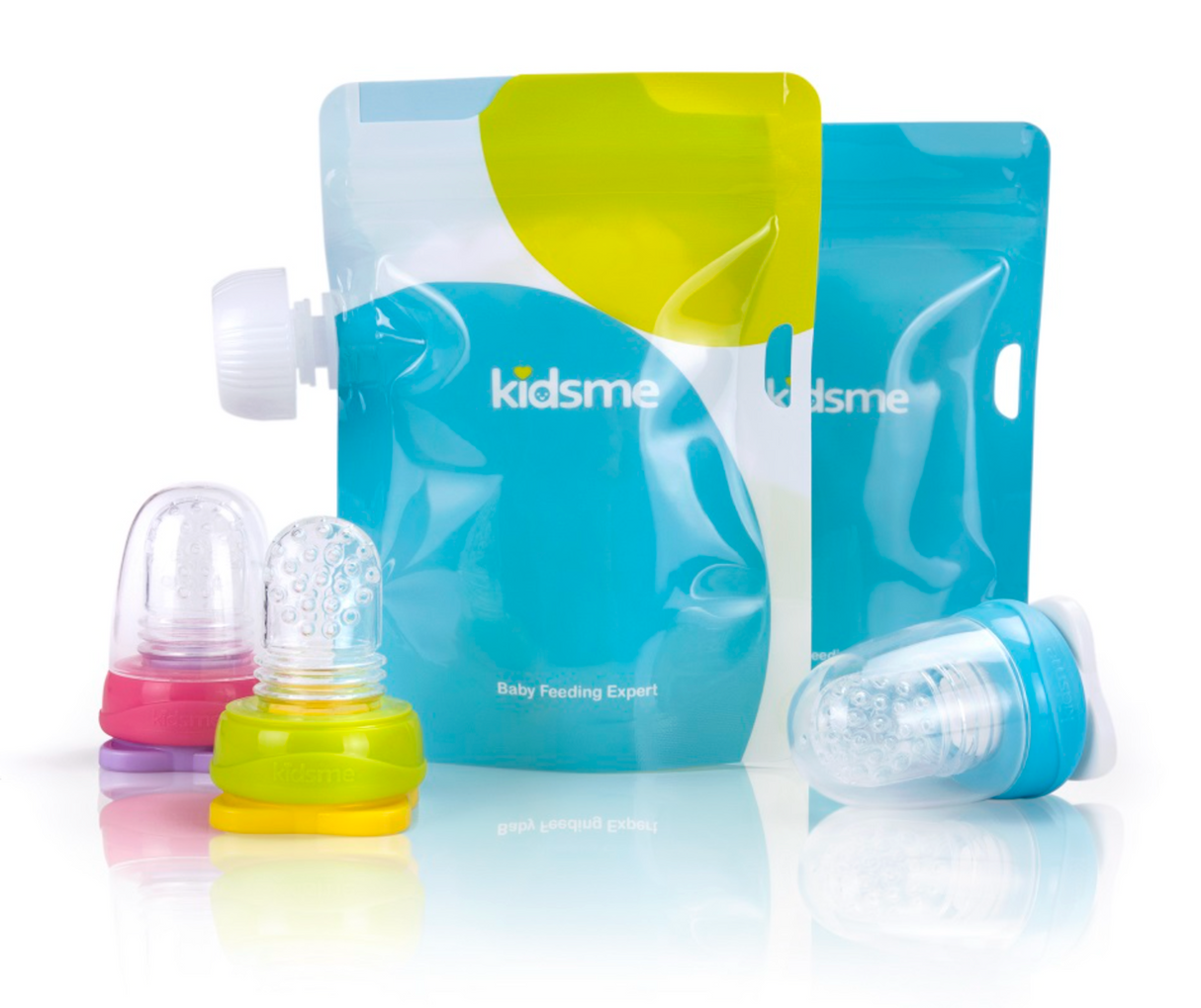 Kidsme - Reusable Food Pouch with Adaptor Set